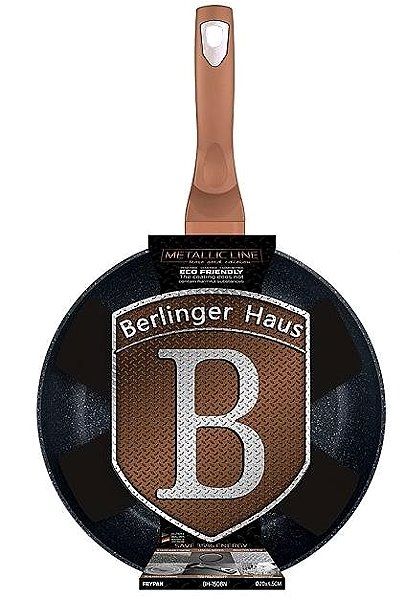 Frying pan BERLINGERHAUS Frying pan with marble surface 30 cm Rosegold Metallic Line