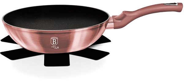 Wok Pan BERLINGERHAUS WOK pan with titanium surface 28 cm I-Rose Edition ...