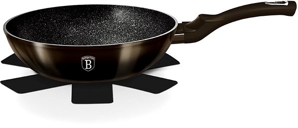 Wok Pan BERLINGERHAUS Wok pan with marble surface 28 cm Shiny Black Collection ...
