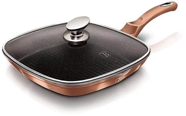 Pan BERLINGERHAUS Grill pan with lid Rosegold Metallic Line 28cm .