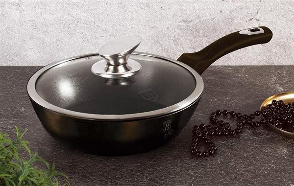 Pan BERLINGERHAUS Pan with lid with marble surface 24cm Shiny Black Collection Lifestyle