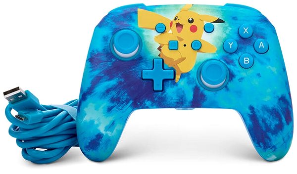 Gamepad PowerA Enhanced Wired Controller - Nintendo Switch - Tie Dye Pikachu ...