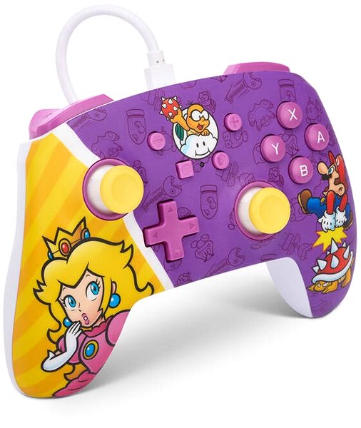 Gamepad PowerA Enhanced Wired Controller - Nintendo Switch - Princess Peach Battle ...