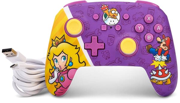 Gamepad PowerA Enhanced Wired Controller – Nintendo Switch – Princess Peach Battle ...