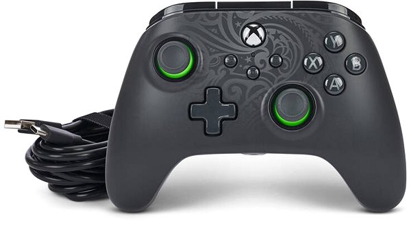 Gamepad PowerA Advantage Wired Controller - Xbox Series X|S - Green Hint ...