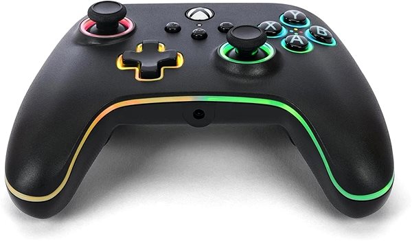 Gamepad PowerA Advantage Wired Controller - Xbox Series X|S with Lumectra + RGB LED Strip - Black ...