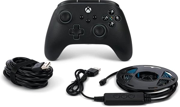 Gamepad PowerA Advantage Wired Controller - Xbox Series X|S with Lumectra + RGB LED Strip - Black ...