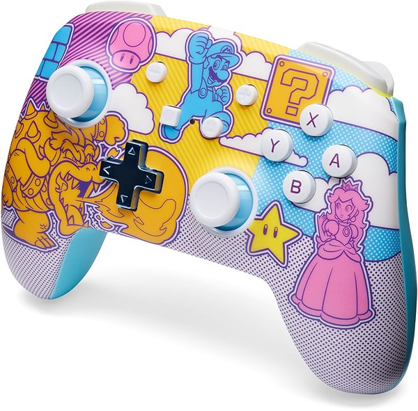 Gamepad PowerA Enhanced Wireless Controller for Nintendo Switch - Super Mario Mushroom Kingdom Pop Art ...
