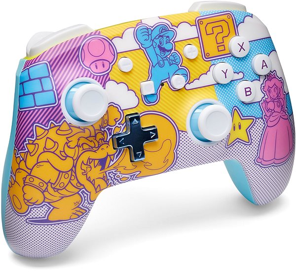 Gamepad PowerA Enhanced Wireless Controller for Nintendo Switch - Super Mario Mushroom Kingdom Pop Art ...