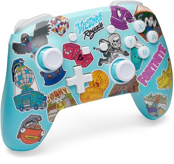 Gamepad PowerA Enhanced Wireless Controller for Nintendo Switch - Fortnite Sticker Mania ...