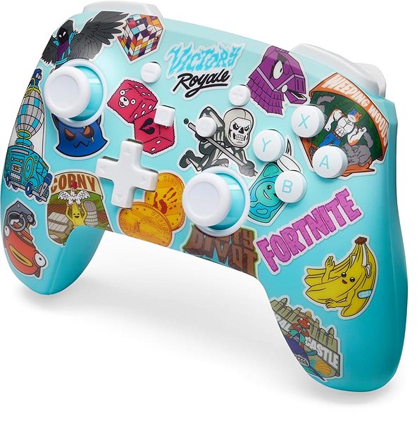 Gamepad PowerA Enhanced Wireless Controller for Nintendo Switch - Fortnite Sticker Mania ...