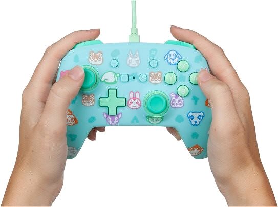 Gamepad PowerA Enhanced Wired Controller - Animal Crossing - Nintendo Switch Lifestyle