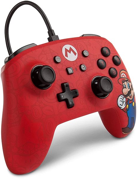 Gamepad PowerA Enhanced Wired Controller – Iconic Mario – Nintendo Switch ...
