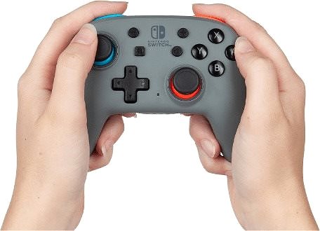 Gamepad PowerA Nano Enhanced Wireless Controller - Red and Blue - Nintendo Switch Lifestyle