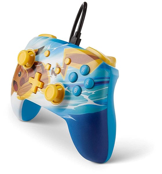 Gamepad PowerA Enhanced Wired Controller - Pokémon Pikachu Charge - Nintendo Switch Seitlicher Anblick