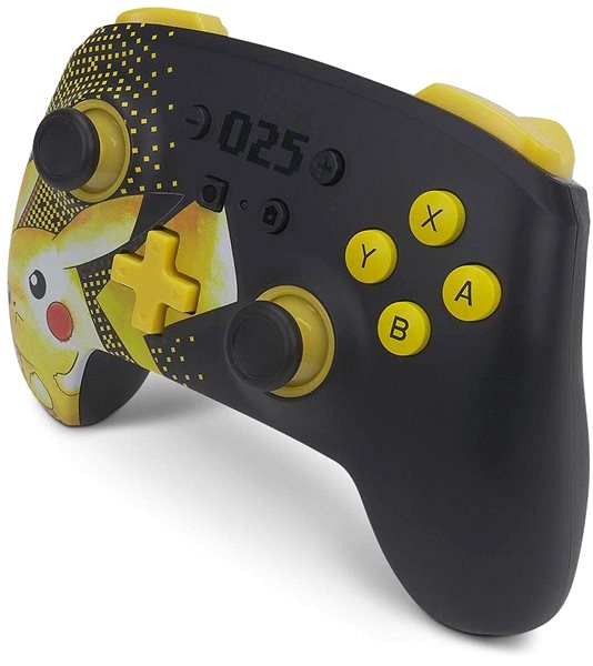 Gamepad PowerA Enhanced Wireless Controller - Pokémon Pikachu 025 - Nintendo Switch Seitlicher Anblick