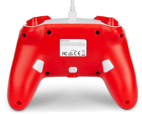 Gamepad PowerA Enhanced Wired Controller for Nintendo Switch - Mario Red/White ...