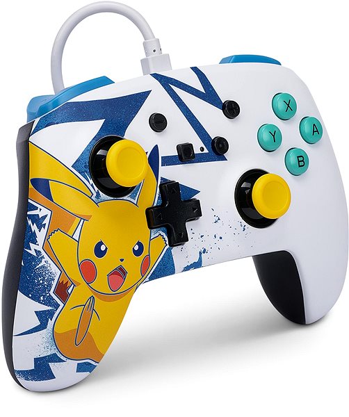 Gamepad PowerA Enhanced Wired Controller for Nintendo Switch – Pikachu High Voltage ...
