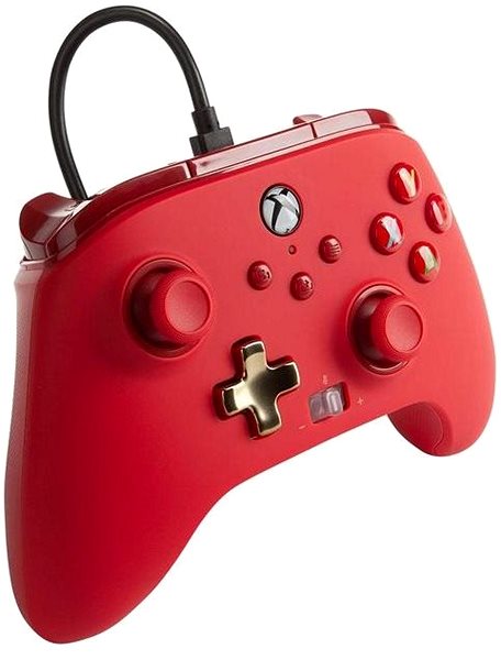 Gamepad PowerA Enhanced Wired Controller - Red - Xbox Lateral view