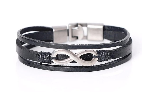 Predator Q1 Laurel bracelet – men's bracelets, black, infinity.