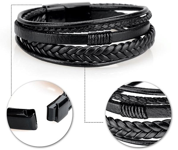 Predator Q1 Thistle Bracelet – men's bracelets, Black.