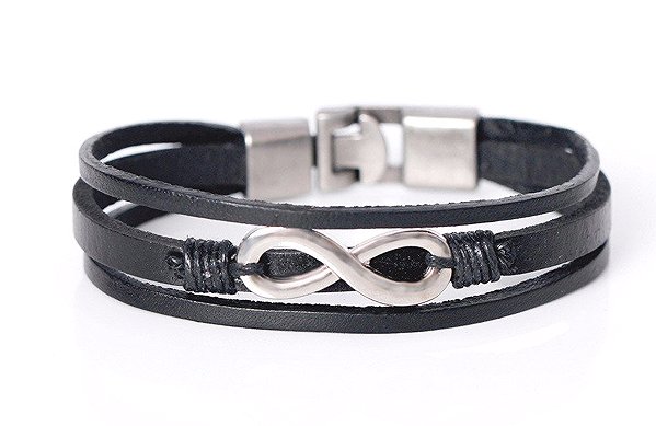 Predator Q1 Granite Bracelet – Men's Bracelets, Black, Infinity.