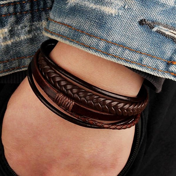 Predator Q1 Flamme Bracelet – men's bracelets, brown.