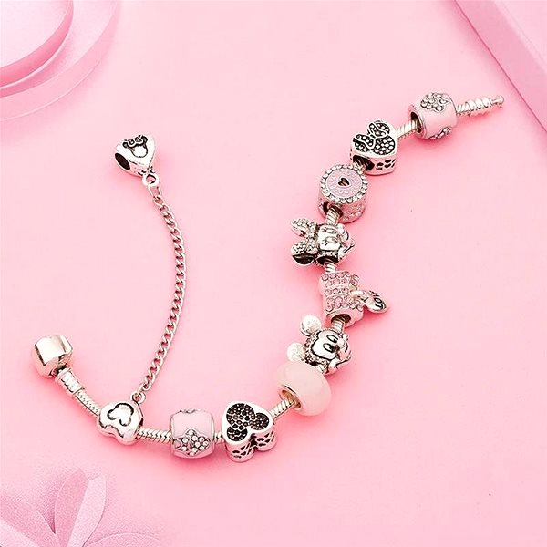Silver Star Women's Bracelet Mickey Minnie P10929-1/V 18.
