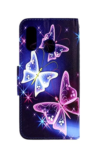 Kryt na mobil TopQ Puzdro Samsung A40 knižkové Modré s motýlikmi 81012 ...