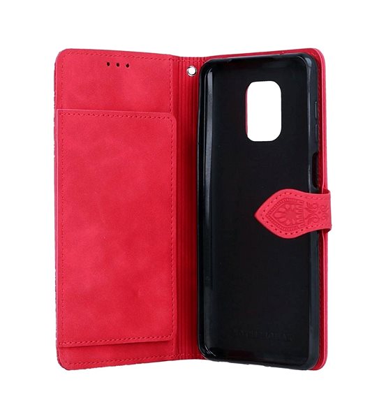 Puzdro na mobil TopQ Puzdro Xiaomi Redmi Note 9 Pro knižkové so zipsom červené 84204 ...