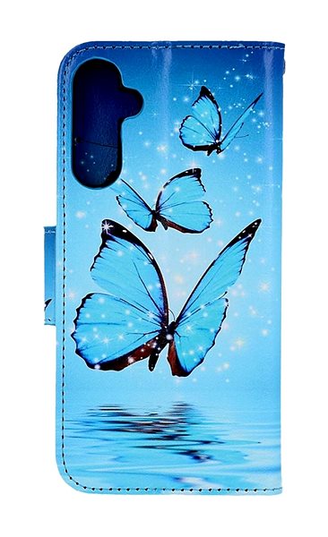 Puzdro na mobil TopQ Puzdro Samsung A34 knižkové Modré motýliky 94278 ...