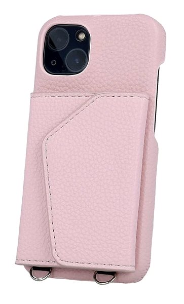 Kryt na mobil TopQ Kryt Wallet Leather iPhone 14 ružový so šnúrkou 94617 ...