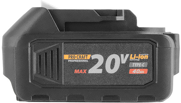 Szerszám akkumulátor Procraft akkumulátor, 20V, 4Ah, USB-C, 20/4C ...