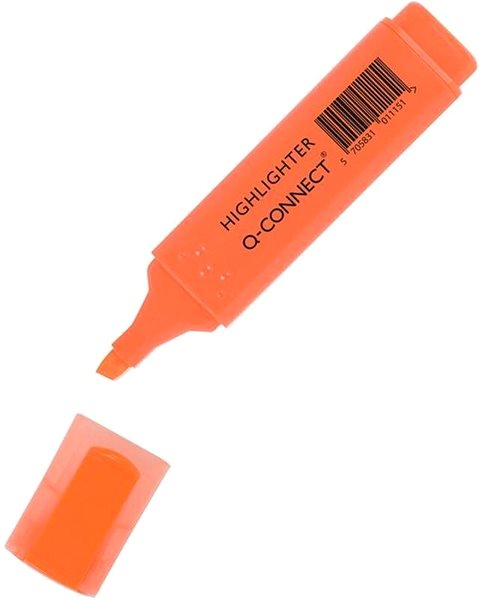 Szövegkiemelő Q-CONNECT 1-5mm, narancsszín Jellemzők/technológia