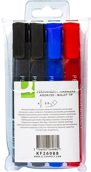 Marker Q-CONNECT PM-R 1,5-3 mm  4-Marker-Set Verpackung/Box
