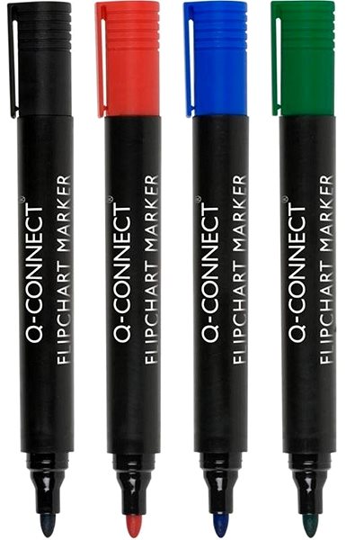 Popisovač Q-CONNECT FM-R, 1,5 – 3 mm, sada 4 farieb Vlastnosti/technológia