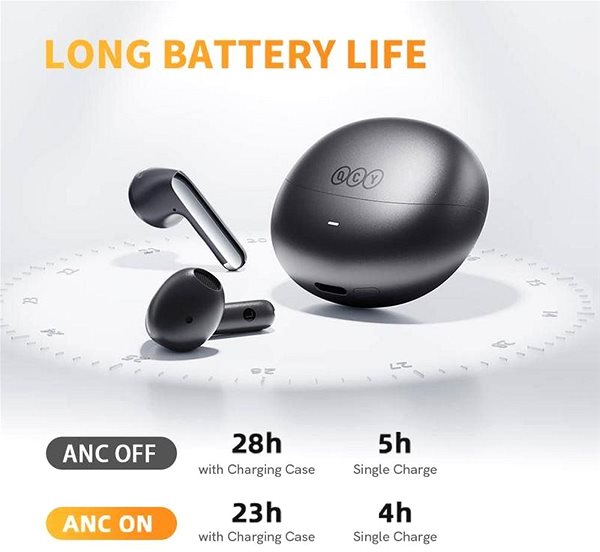QCY HT10 PRO+ AilyBuds wireless headphones black .