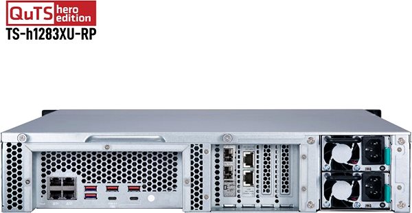 NAS QNAP TS-h1283XU-RP-E2236-128G Csatlakozási lehetőségek (portok)