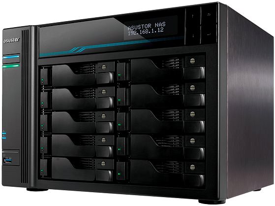  NAS  Asustor Lockerstor 10 Pro-AS7110T Lateral view
