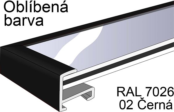Fotorámeček THALU Kovový rám 42x59,4 A2 cm Černá  ...