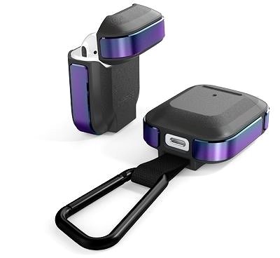 Headphone Case Raptic Trek for AirPods 1/2 Iridescent Features/technology