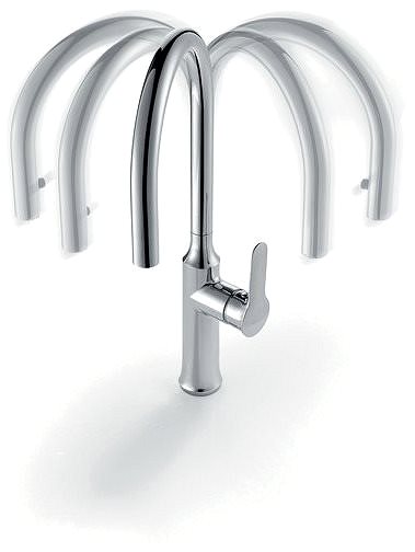 Tap RAVAK KM 017.00 Sink Mixer with Pull-out Shower Features/technology