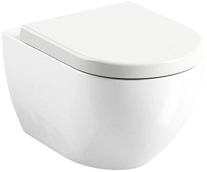 WC doska RAVAK WC sedadlo Uni Chrome biele Bočný pohľad