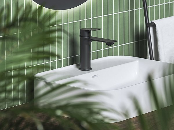 Tap Ravak PN 014.20BLM Washbasin mixer 165 mm, without spout, black matt ...