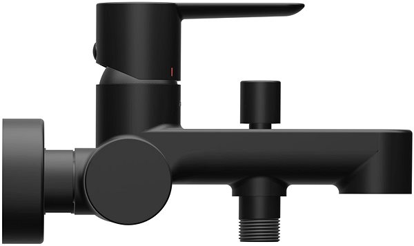 Tap RAVAK PU 022.21BL Bathroom wall-mounted mixer with tap, without set, black ...