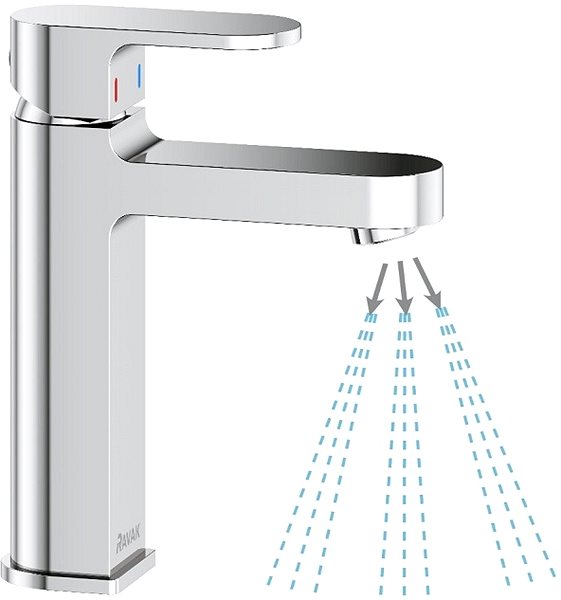 Tap RAVAK CR 014.00CR Basin mixer 180 mm, without waste, chrome ...