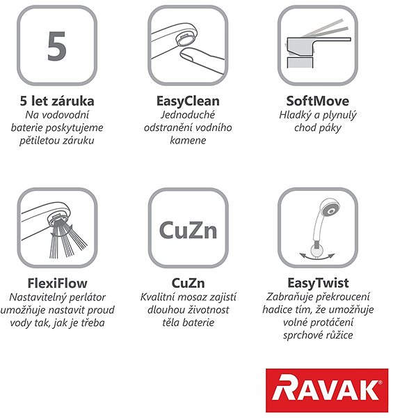 Tap RAVAK CR 112.01CR Wash basin mixer 170 mm, chrome ...
