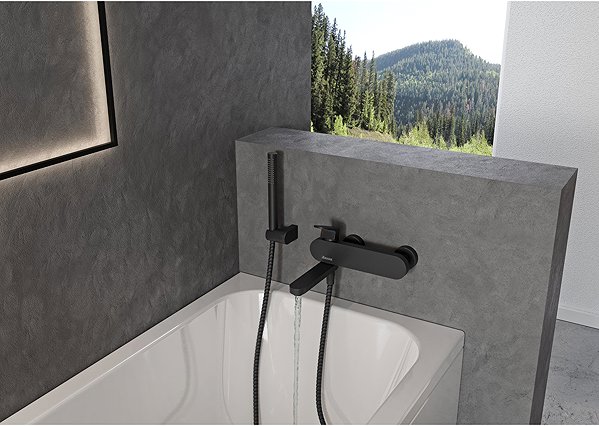 Tap Ravak CR 022.20BL Wall-mounted bathtub mixer, without set ...