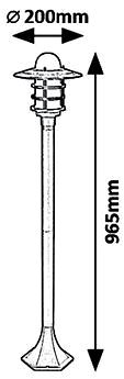 Garden Lighting Rabalux Darrington 7680 Technical draft