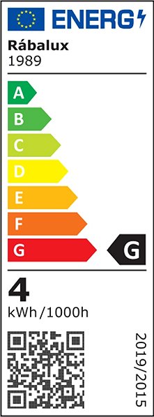 LED Bulb Rabalux LED Bulb Spiral Filament Amber G95 RGB 4W E27 Energy Label